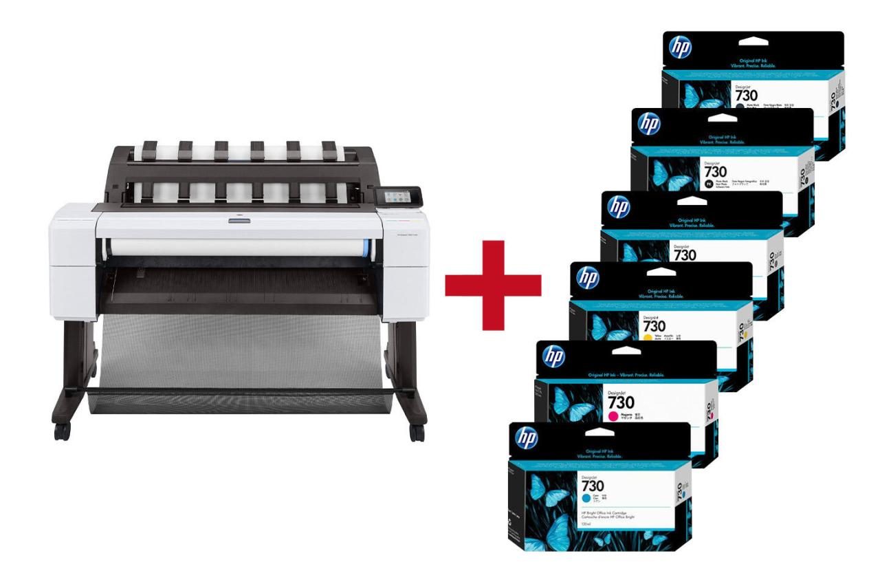 HP DesignJet T1600 Großformatdrucker Plotter inkusive zusätzlichem HP Tintens... von HP Inc.