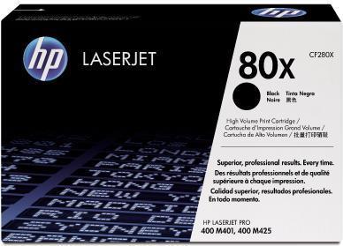 HP Toner CF280X (80X) - Schwarz - Kapazit�t: 6.900 Seiten (CF280X) von HP Inc