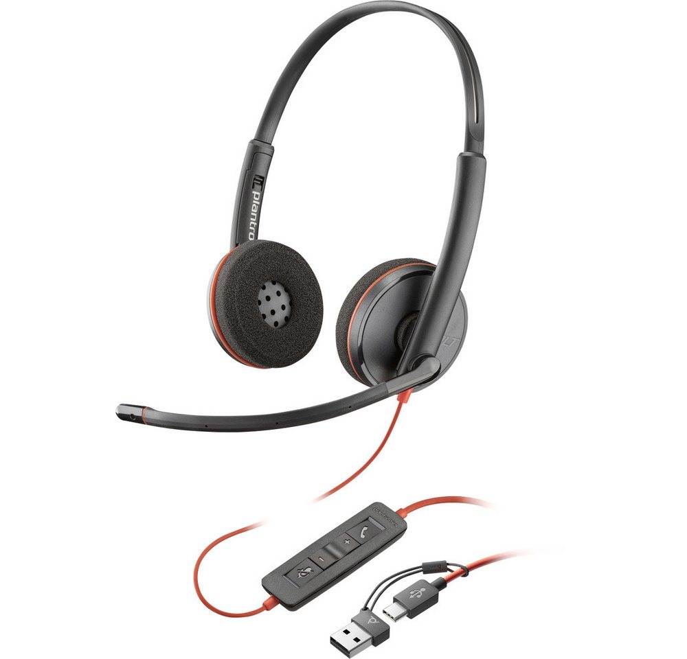 HP Poly HP Poly Blackwire C3220 Computer Over Ear Headset kabelgebunden Stere Kopfhörer von HP Poly