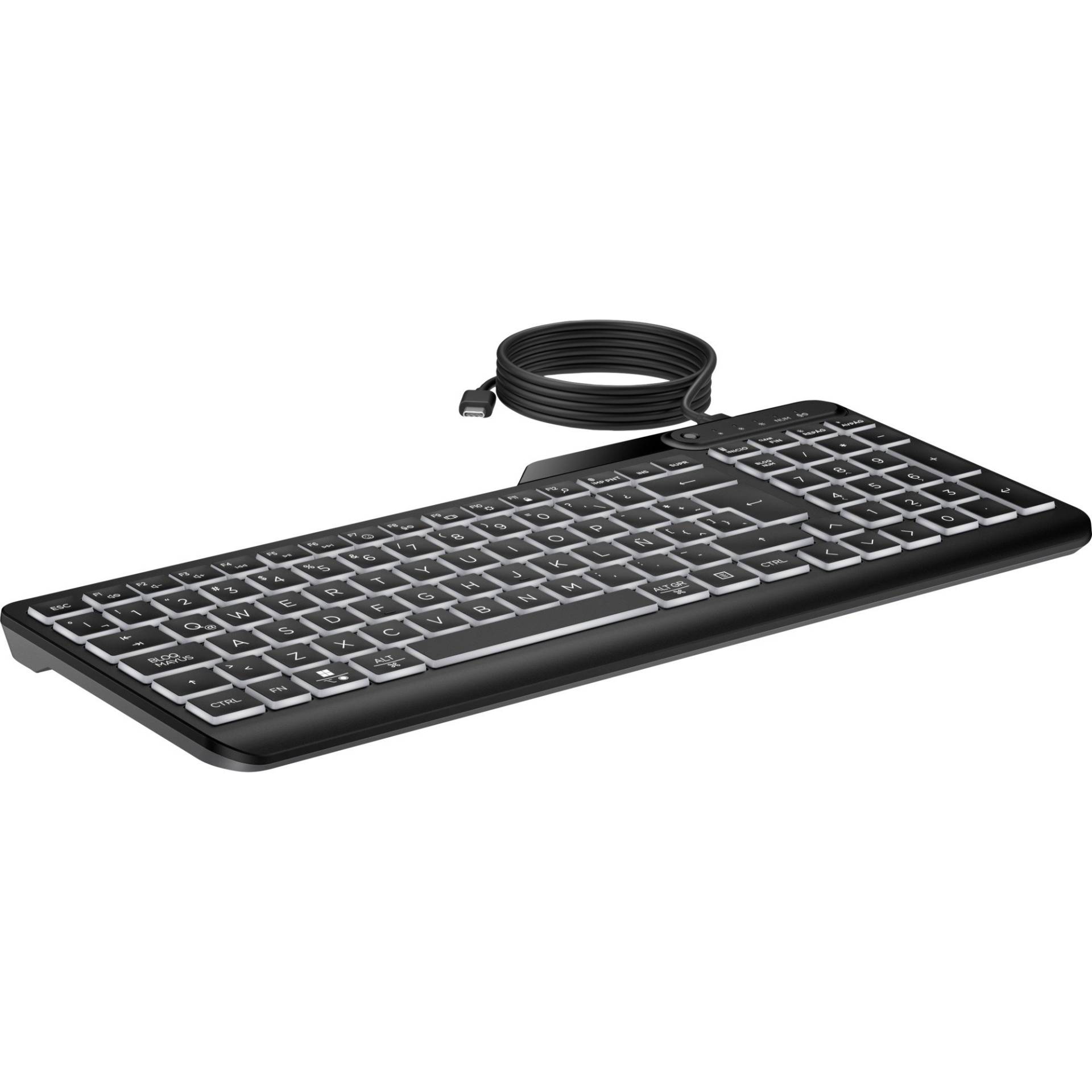 400 Backlit Wired Keyboard, Tastatur von HP