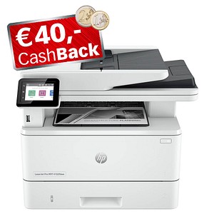 AKTION: HP LaserJet Pro MFP 4102fdw 4 in 1 Laser-Multifunktionsdrucker weiß, HP Instant Ink-fähig mit CashBack von HP