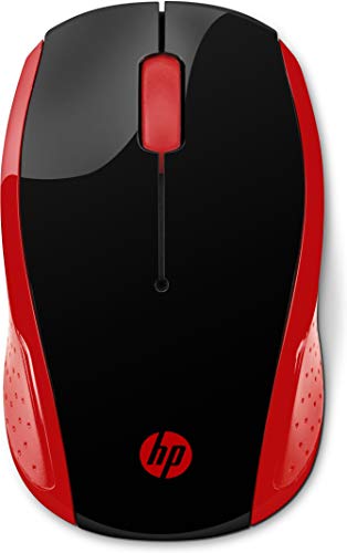 HP 200 (2HU82AA) kabellose Maus (1.000 dpi, 3 Tasten, Scrollrad, USB dongle) schwarz / rot von HP
