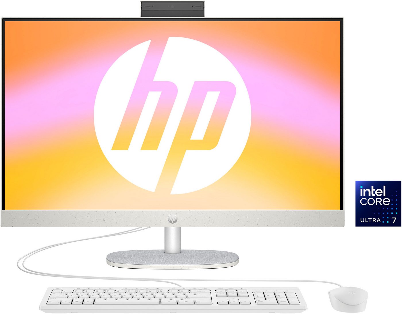 HP 27-cr1201ng All-in-One PC (27 Zoll, Intel Core Ultra 7 155U, Intel Internal Graphics, 16 GB RAM, 512 GB SSD) von HP