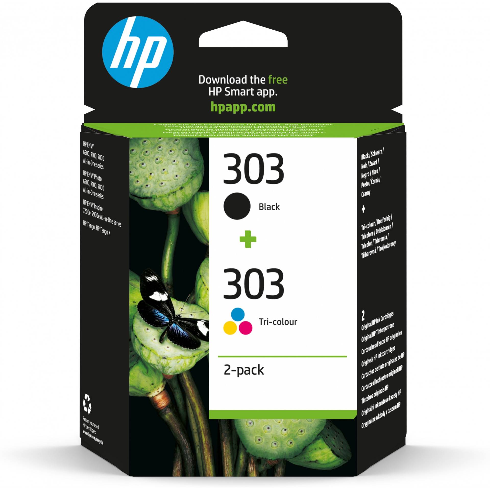 HP Tinte 303 3YM92AE Multipack Schwarz & Color (Cyan/Magenta/Gelb) von HP