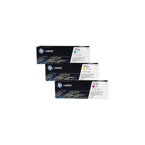 HP 312A 3er-Pack (CF440AM) Blau/Rot/Gelb Original Toner für HP Color Laserjet Pro MFP M476 von HP