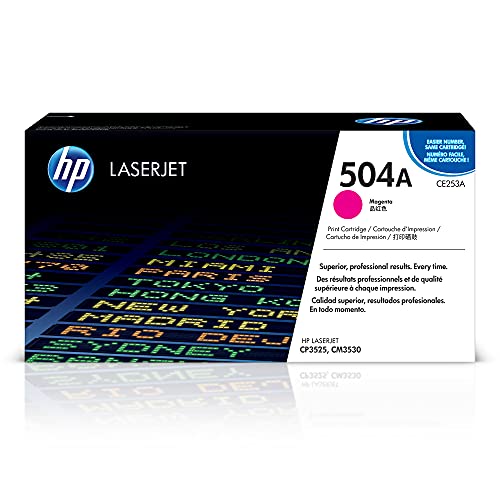 HP 504A (CE253A) Rot Original Toner für HP Color Laserjet CP3525, HP Color Laserjet CM3530 Magenta 7.000S von HP