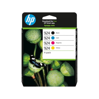 HP 924 / 6C3Z1NE 4er-Pack Original Druckerpatrone Schwarz/Bunt CMYK Instant Ink von HP