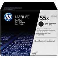 HP CE255XD / 55X Original Toner Schwarz (2 Stück) von HP