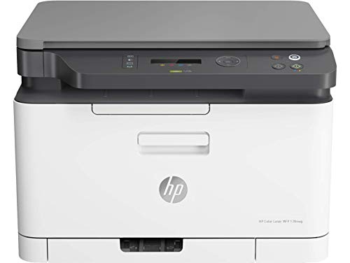 HP Color Laser 178nwg Multifunktions-Farblaserdrucker (Drucker, Scanner, Kopierer, WLAN, Airprint), weiß-grau,Drucken+Kopieren+Scannen von HP