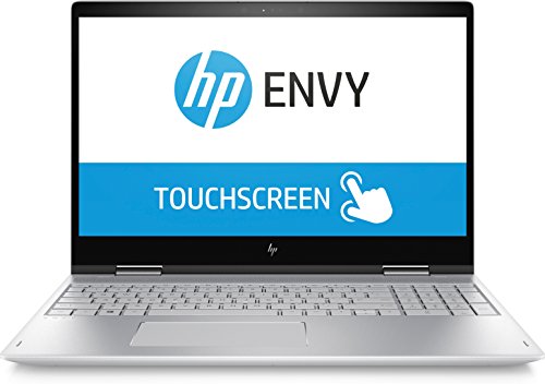 HP ENVY x360 15-bp106ng 39,6 cm (15,6 Zoll Full HD IPS Touchdisplay) Convertible Laptop (Intel Core i5-8250U, 8GB RAM, 1TB HDD, 128GB SSD, Intel HD Graphics, Windows 10 Home) silber von HP