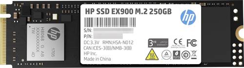 HP EX900 500GB Interne M.2 PCIe NVMe SSD 2280 M.2 NVMe PCIe 3.0 x4 Retail 2YY44AA#ABB von HP