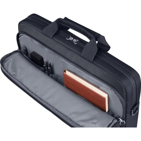 HP Everyday 14 Zoll Laptop-Tasche – Wasserabweisend, Nachhaltig, 9L Stauraum, Gepolstertes Laptopfach, Abnehmbarer Schultergurt, Trolley-Gurt, Schlüsselanhänger, Odyssey Grau von HP