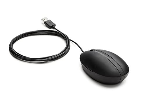 HP Optische Maus mit Kabel, 320 m, USB, 1000 DPI, Scrollrad, symmetrisch von HP