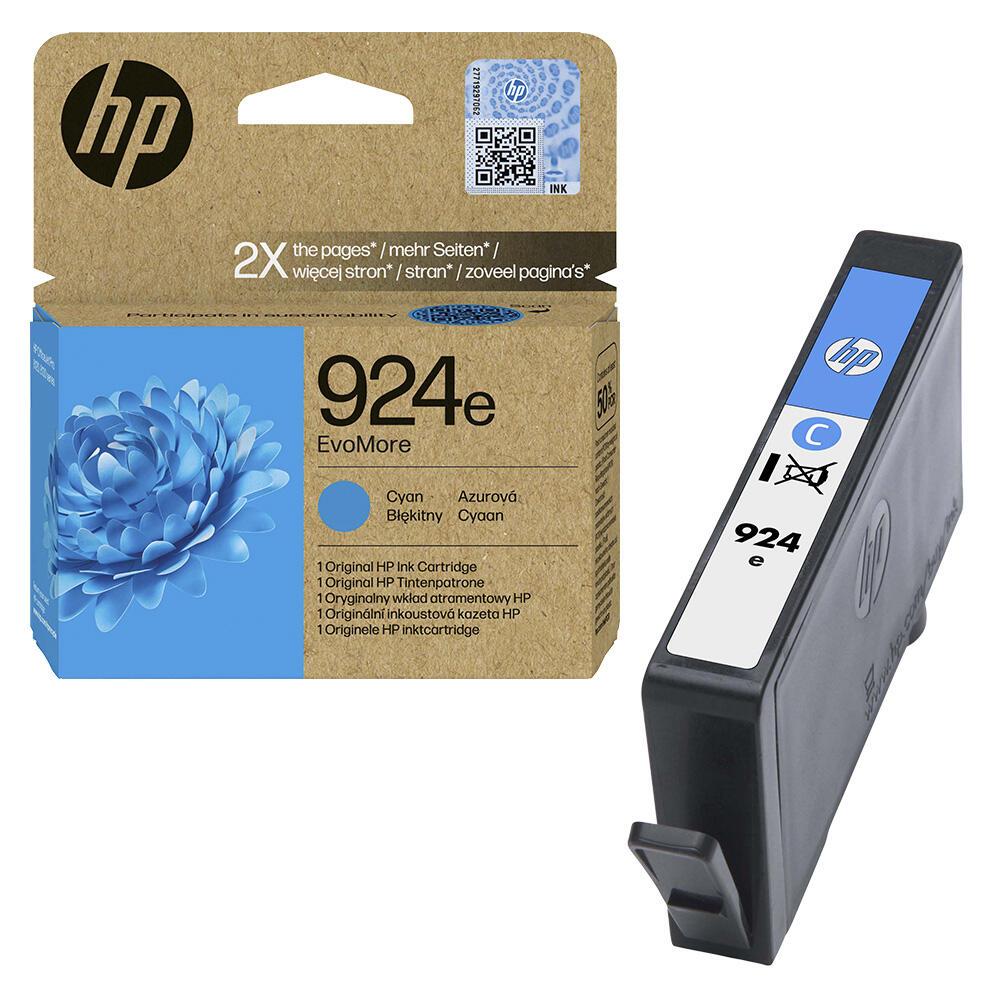 HP Original 924e EvoMore Druckerpatrone (4K0U7NE) cyan von HP