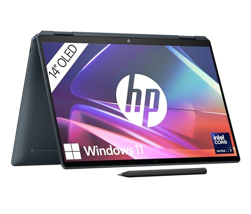 HP Spectre x360 2-in-1 Laptop | 14" 2,8K OLED-Touchdisplay | Intel Ultra 7-155H | 16GB DDR5 RAM | 1TB SSD | Intel Arc Grafik | Win11 | QWERTZ | Blau inkl. USB-C Hub & HP MPP 2.0 Pen von HP