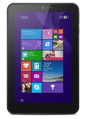 HP Tablet Pro 408 8 Zoll HD Multi Touch Display - Windows Tab - Intel QuadCore Prozessor - WLAN, Bluetooth 【 1000 GB Speicher 】 mit SIM-Karten Steckplatz - schwarz (Generalüberholt) von HP