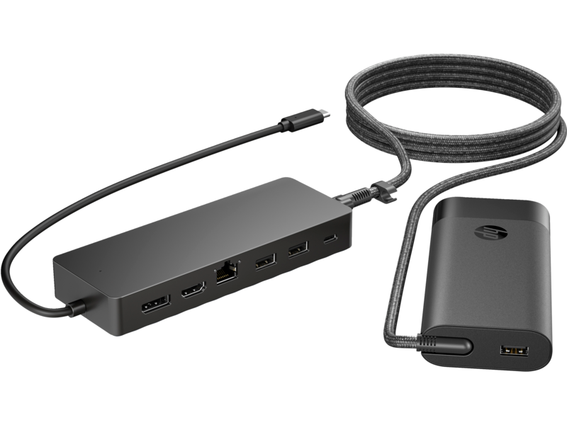 HP Universal USB-C Multiport Hub mit passenden Netzteil von HP