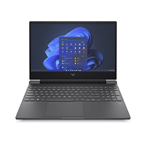 Victus HP 15-fa1002sf Gaming Laptop 15,6 Zoll FHD IPS (Intel Core i5-12500H, 16 GB RAM, 512 GB SSD, Nvidia GeForce RTX 4060 8GB, AZERTY, Windows 11) Mica Silber von HP