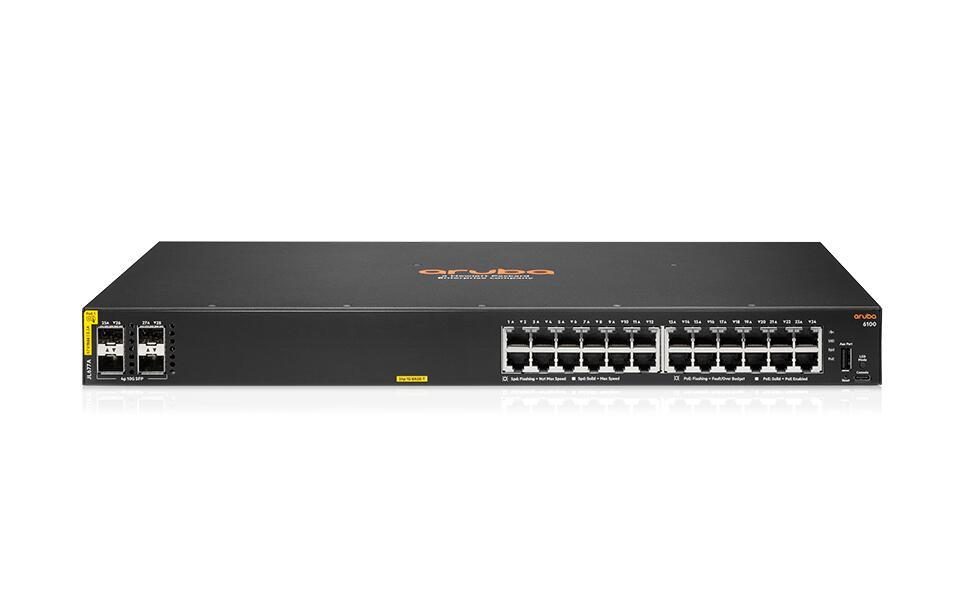 HPE Networking CX6100 Switch 24-Port 1GBase-T 4-Port 10G SFP+ 370W Klasse 4 P... von HPE Networking