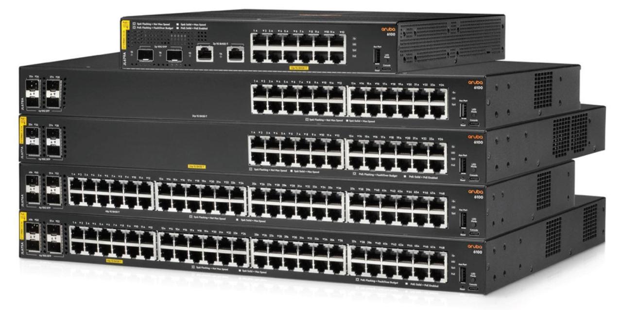 HPE Networking CX6100 Switch 24-Port 1GBase-T 4-Port 10G SFP+ 370W Klasse 4 P... von HPE Networking