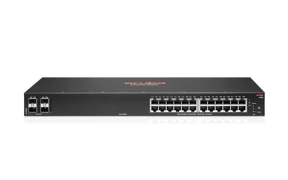HPE Networking CX6100 Switch 24-Port 1GBase-T 4-Port 10G SFP+ rackmountfähig von HPE Networking