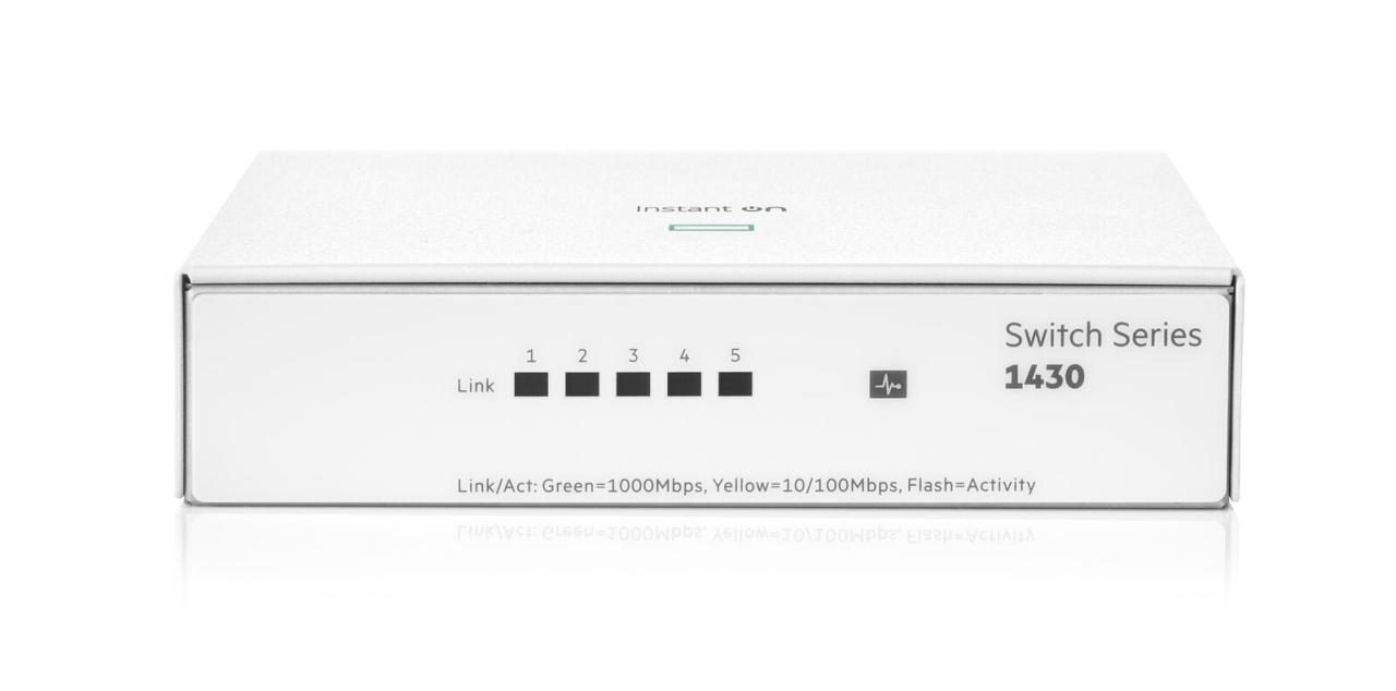 HPE Networking Instant On 1430 5G lüfterlos unmanaged Gigabit Switch EU (R8R44A) von HPE Networking