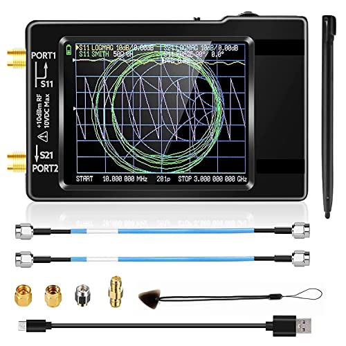 Spektrumanalysator, Verbesserter 2,8-Zoll-VNA 50 kHz-6,3 GHz Vektor-Netzwerkanalysator, Antennenanalysator mit MicroSD-Steckplatz, unterstützt die Datenspeicherung LiteVNA(2.8 Inch V62-0.3) von HPHPH