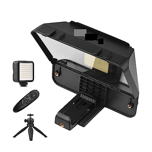 Teleprompter, A10 Teleprompter Prompter Kit Mit Telefon Halter Füllen Licht Desktop Stativ Fernbedienung for Tragbare Smartphone Kamera, Online-Lehre Live-Streaming von HPHPH