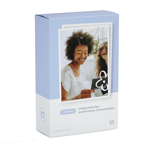 HPRT 2x3" All-in-One Fotopapier und Farbbandkassette zum Nachfüllen mit 20 Blatt Fotopapier, Sublimations-Fotopapier für HPRT CP2100 Mini-Fotodrucker, C5386 Wasserfest Fotoblätter von HPRT