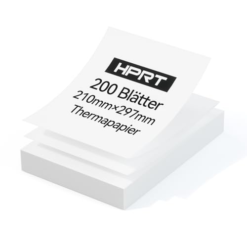 Thermopapier A4 faltbar für tragbaren Drucker, kompatibel mit HPRT/iDPRT/PRT tragbaren Drucker und jedem anderen tragbaren Thermodrucker Thermopapier A4 faltbar für tragbaren Drucker, kompatibel mit HPRT/iDPRT/PRT tragbaren Drucker und jedem anderen tragbaren Thermodrucker von HPRT