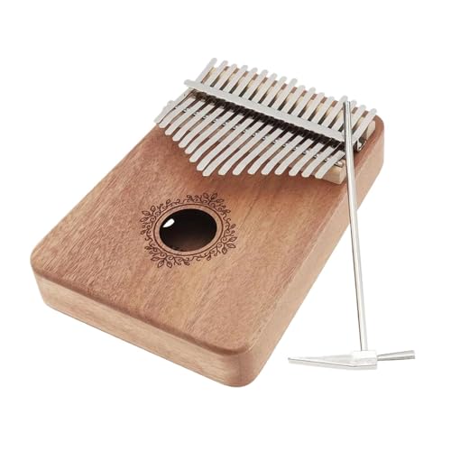 Kalimba 17 Tasten Daumenklavier Kalimba Holzfarbe Mahagoni Mit Handschutz Musikinstrument von HQWBVD