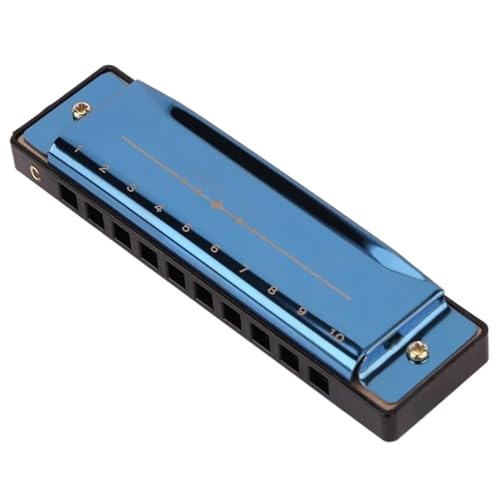 Mundharmonika Professionelles 10 Loch Metall Mundharmonika Musikinstrument(Blue) Mundharmonika Professionelles 10 Loch Metall Mundharmonika Musikinstrument(Blue) von HQWBVD