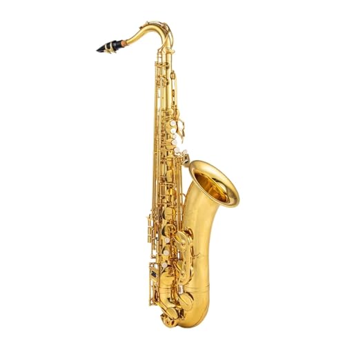 Saxophon B-Tenorsaxophon Messing Lackiertes Gold B-Saxophon Musikinstrument Für Holzblasinstrumente Mit Kofferzubehör von HQWBVD