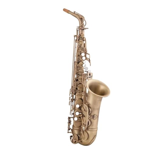 Saxophon Professionell Für Musikliebhaber Goldenes Saxophon Eb-Altsaxophoninstrument Mit Speziellem Zubehör(Bronze color) von HQWBVD