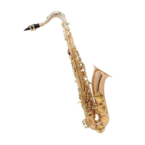 Saxophon Roségoldenes Saxophon B-Tenor-Saxophon Phosphor-Kupfer-Musikinstrument Professionell Mit Kofferbürste von HQWBVD