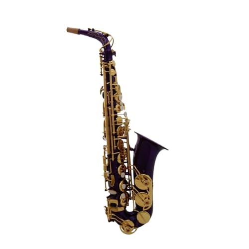 Saxophon Saxophoninstrument Lila Es-Altsaxophon Professionelles Saxophon-Holzblasinstrument von HQWBVD