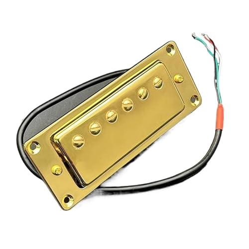 Steg-Tonabnehmer Humbucker 68X29MM 6 Loch E-Gitarre Pickup Coil Splitting Pickup Für LP Gitarre Der Hals Und Die Brücke Sind Universell(Gold 2 Pcs) von HQWBVD