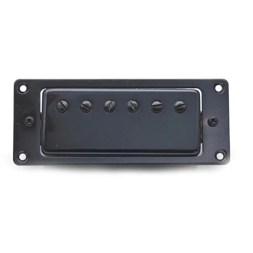 Steg-Tonabnehmer Mini 6-Loch-Humbucker-Tonabnehmer Für E-Gitarre Für LP-Gitarre Schwarz/Gold/Chrom Hals Und Steg Sind Universell(Black 1Set) von HQWBVD