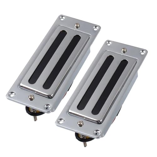 Steg-Tonabnehmer Zweizeiliger Mini-Humbucker-Tonabnehmer Für E-Gitarre Für LP-Gitarre Verchromtes Gitarren-Tonabnehmer-Zubehör von HQWBVD