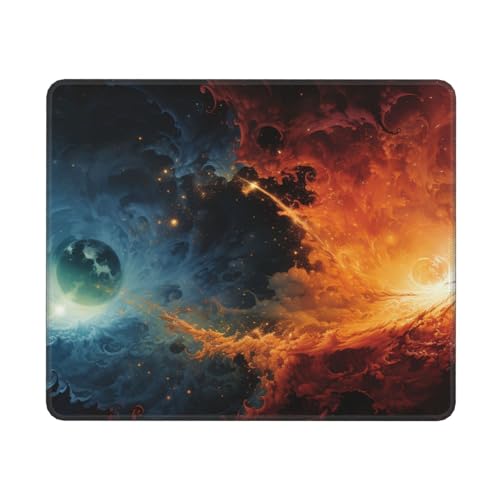 Nebula Image (1) Mauspad, kleines Mauspad mit rutschfester Gummi-Tastaturmatte für kabellose Maus, Gaming-Schreibtischunterlage für Zuhause, 25,4 x 30,5 cm von HQaxsfQxnr