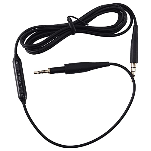 HRANG Ersatz-Audiokabel mit Mikrofon-Lautstärkeregler für K430 K450 K451 K452 Q460 K480 J55 J88 Kopfhörer, Schwarz von HRANG