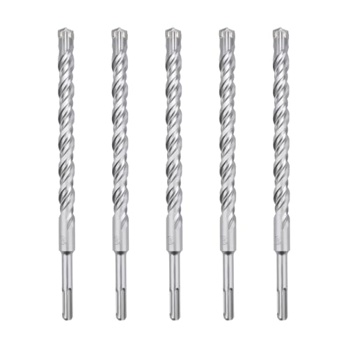 hsawbit Steinbohrer-Set mit SDS-Plus-Schaft, 18 mm x 260 mm, Hammerbohrer, Steinbohrer, Wolframkarbid-Spitze für Beton, Ziegel, Zementwände, Stein, 5 Stück von HSAWBIT