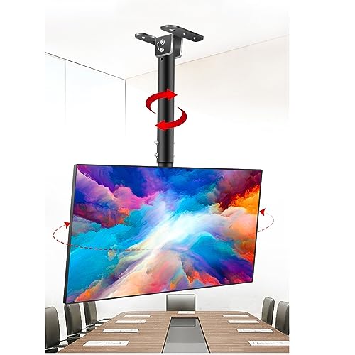 HSIRYAOHD Verstellbare Höhe Teleskop-Decken-TV-Halterung, Decken-TV-Halterung, Wand-TV-Halterung, passend für 94-215,9 cm LCD-Flachbildfernseher, Metall-Erweiterungsschraubenbefestigung von HSIRYAOHD