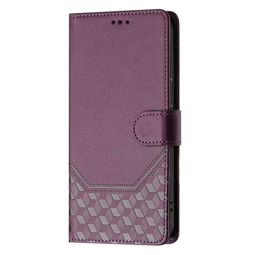 HSSHRAQVHandyhülle für iPhone 16 Pro Max 16 Plus 16 Pro 16 mit Kartenfach Standfunktion Leder Klappbare Stoßfeste Anti-Fingerabdruck Magnetische Schutzhülle,for 16 Pro Max, Purple2 von HSSHRAQV