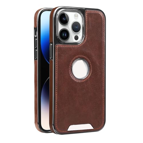 HSSHRAQVUltradünne Hülle für iPhone 16 Pro Max 16 Plus 16 Pro 16 Magnetische Stoßfest Schutzhülle Schlanke PU Leder Handyhülle Kompatibel mit Kabellosem Laden,for 16 Pro,Brown1 von HSSHRAQV