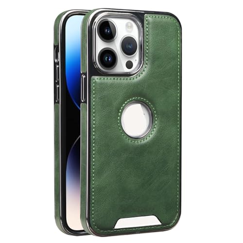 HSSHRAQVUltradünne Hülle für iPhone 16 Pro Max 16 Plus 16 Pro 16 Magnetische Stoßfest Schutzhülle Schlanke PU Leder Handyhülle Kompatibel mit Kabellosem Laden,for 16 Pro,Green von HSSHRAQV