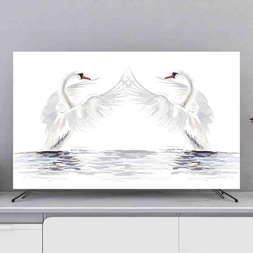 TV Abdeckung Rutschfeste TV Staubschutzhülle LCD Abdeckung Zum Aufhängen Innen 32-80 Zoll LCD TV Bildschirmschutz Universal Kunst Dekorationstuch In Verschiedenen Größen-animal||65"（152X92cm） von HSTANGKY