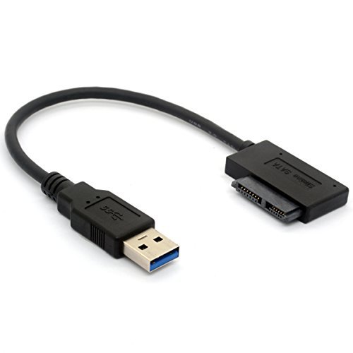HTGuoji USB 3.0 bis 7 + 6 13Pin Slimline SATA Kabel Adapter für Laptop CD DVD Rom Optisches Laufwerk von HTGuoji