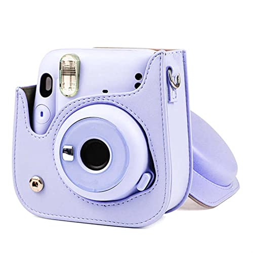 HTRJAPL Sofortiger Foto-Bag Pu. Ledertasche for Schultergurt Kamera-Foto-Tasche for Fujifilm Instax Mini 11 Kameratasche(Purple) von HTRJAPL