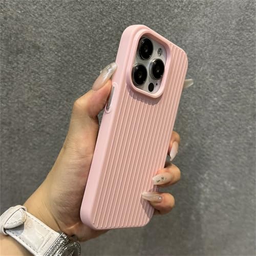 Gewellte Handyhüllen für iPhone 16 15 14 13 12 Pro Max 11 Hülle Stoßfeste weiche Silikon-Rückseite, Pink, Für iPhone 13pro von HTVZY